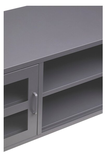 Szara stalowa szafka pod TV 150x50x45 cm Acier – Premier Housewares