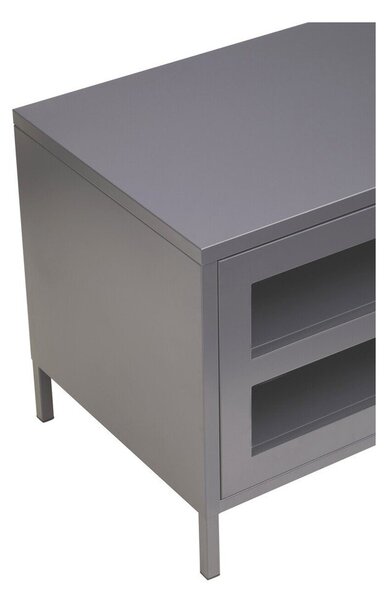 Szara stalowa szafka pod TV 150x50x45 cm Acier – Premier Housewares