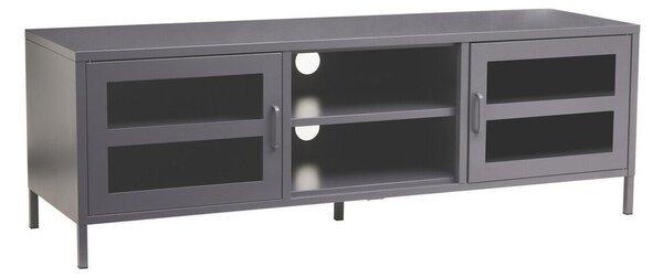Szara stalowa szafka pod TV 150x50x45 cm Acier – Premier Housewares