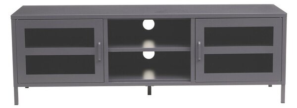 Szara stalowa szafka pod TV 150x50x45 cm Acier – Premier Housewares