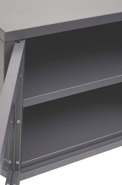 Szara stalowa szafka pod TV 150x50x45 cm Acier – Premier Housewares