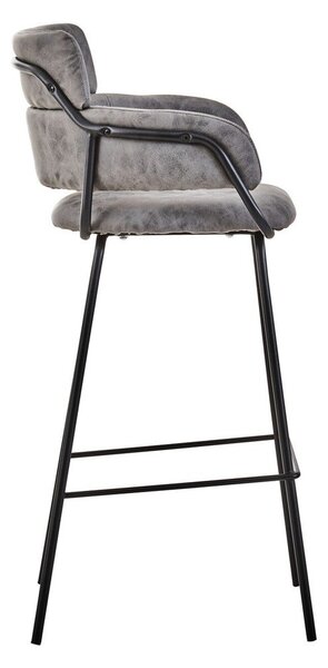 Czarny/szary tapicerowany hoker Tamzin – Premier Housewares