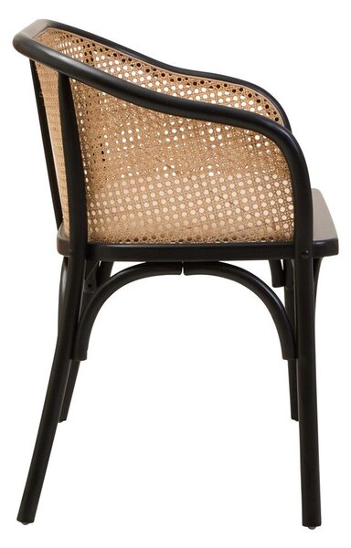 Czarna/w naturalnym kolorze tapicerowana ławka Cebu – Premier Housewares