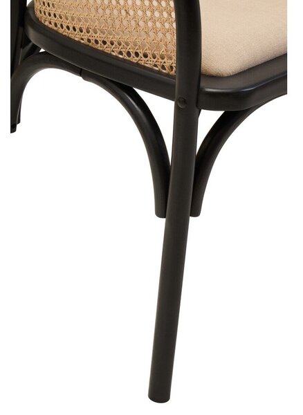 Czarna/w naturalnym kolorze tapicerowana ławka Cebu – Premier Housewares