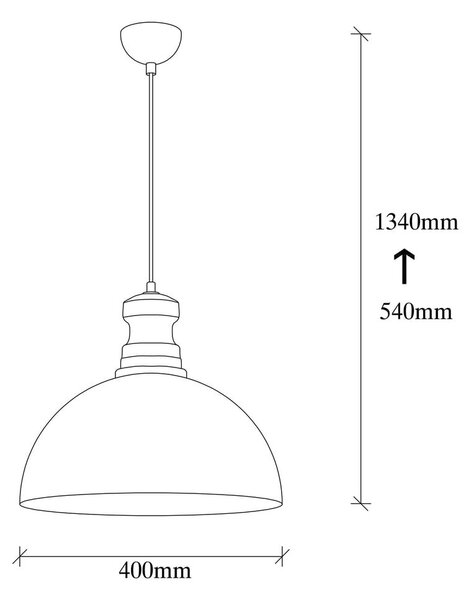 Lampa wisząca w kolorze złota z metalowym kloszem ø 40 cm Vamp – Opviq lights
