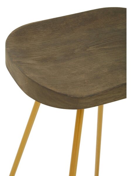 Hoker z litego drewna wiązu w kolorze złota/w naturalnym kolorze (wysokość siedziska 78 cm) District – Premier Housewares