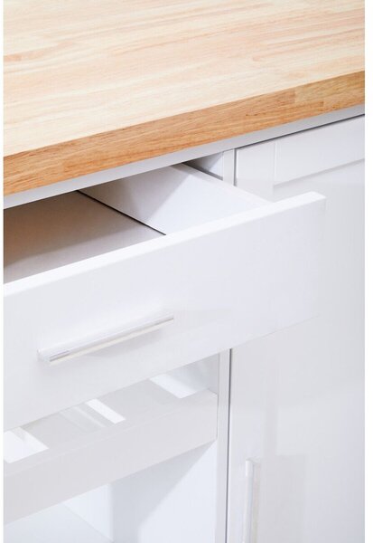 Barek na kółkach z litego drewna kauczukowego 48x105 cm Frankfurt – Premier Housewares