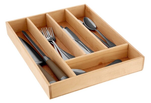 Drewniany organizer na sztućce do szuflady w naturalnym kolorze 30 x 38 cm – Premier Housewares