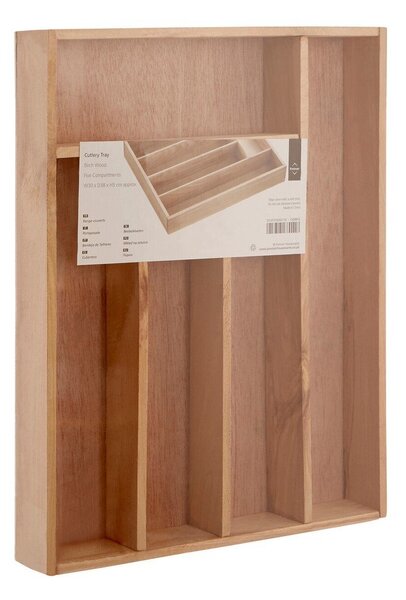 Drewniany organizer na sztućce do szuflady w naturalnym kolorze 30 x 38 cm – Premier Housewares