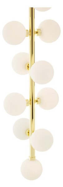 Biała/w kolorze złota metalowa lampa wisząca ze szklanym kloszem ø 27 cm Trieste – Premier Housewares