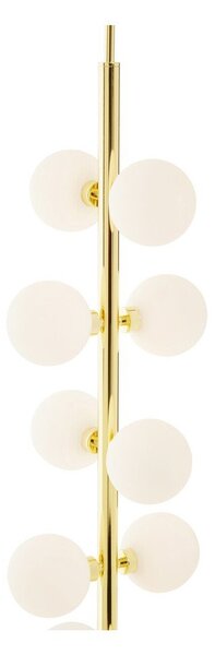 Biała/w kolorze złota metalowa lampa wisząca ze szklanym kloszem ø 27 cm Trieste – Premier Housewares