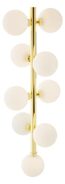 Biała/w kolorze złota metalowa lampa wisząca ze szklanym kloszem ø 27 cm Trieste – Premier Housewares