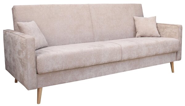 Beżowa sofa rozkładana na nóżkach S1-R94