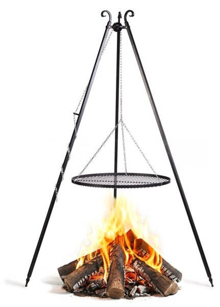 Grill na trójnogu 180 cm COOK KING - ruszt stal naturalna 60 cm
