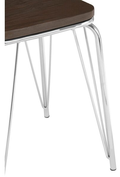 Stołek z litego drewna wiązu w kolorze srebra/w naturalnym kolorze District – Premier Housewares