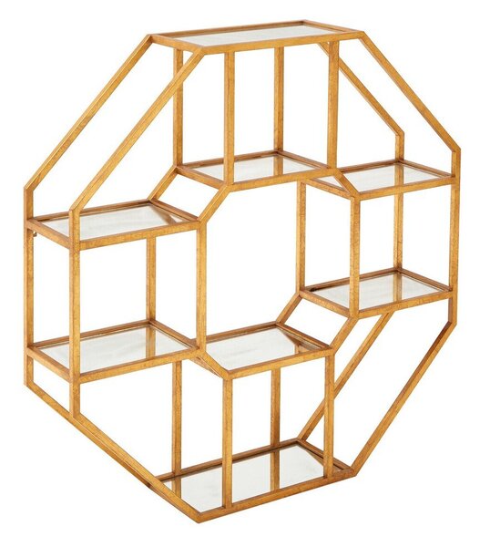 Wielopoziomowa metalowa półka w naturalnym kolorze 92 cm Zariah – Premier Housewares