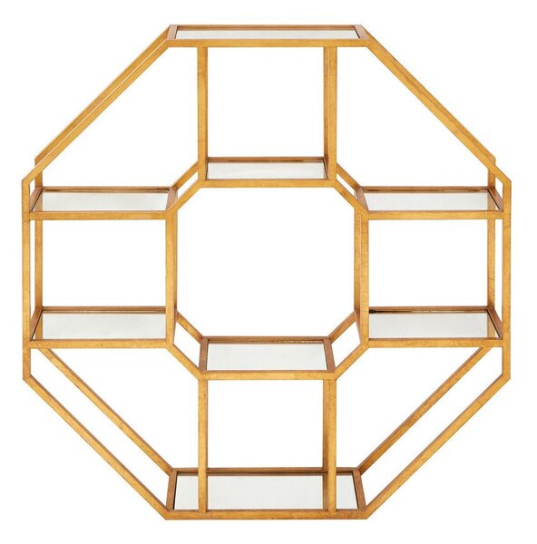 Wielopoziomowa metalowa półka w naturalnym kolorze 92 cm Zariah – Premier Housewares