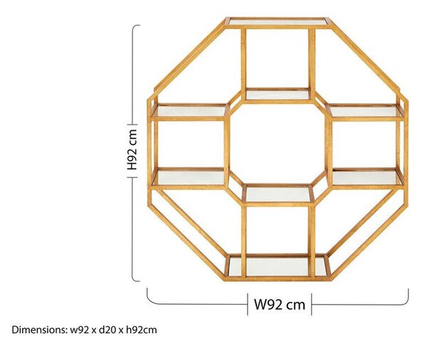 Wielopoziomowa metalowa półka w naturalnym kolorze 92 cm Zariah – Premier Housewares
