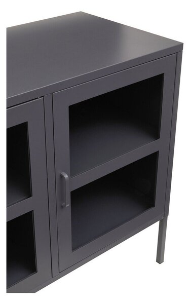 Szara stalowa witryna 140x80x45 cm Acier – Premier Housewares