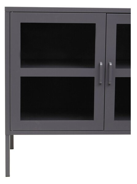 Szara stalowa witryna 140x80x45 cm Acier – Premier Housewares