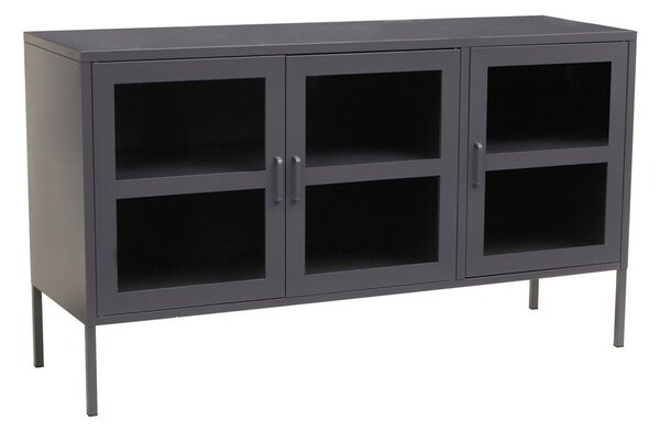 Szara stalowa witryna 140x80x45 cm Acier – Premier Housewares