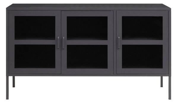 Szara stalowa witryna 140x80x45 cm Acier – Premier Housewares
