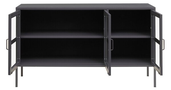 Szara stalowa witryna 140x80x45 cm Acier – Premier Housewares