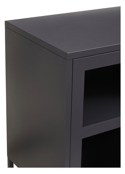 Szara stalowa witryna 140x80x45 cm Acier – Premier Housewares