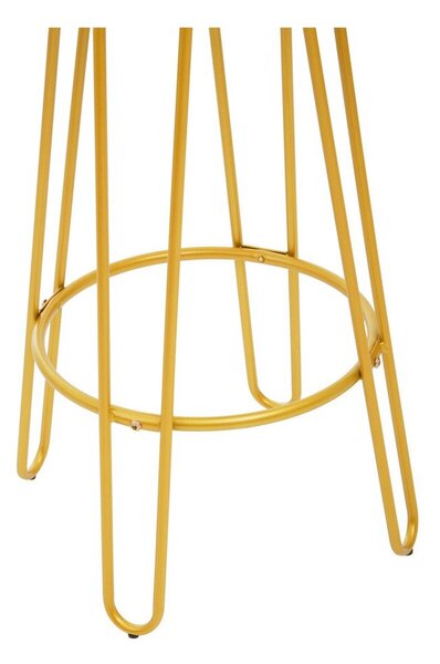 Hoker z litego drewna wiązu w kolorze złota/w naturalnym kolorze (wysokość siedziska 75 cm) District – Premier Housewares