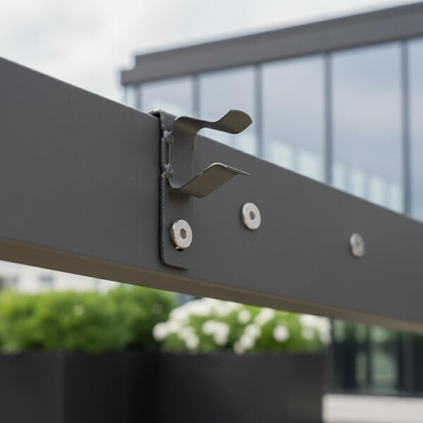 MebleMWM Aluminiowa pergola ogrodowa | 3x4m | Zadaszenie tarasu | Szary