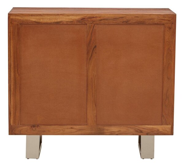 Komoda z litego drewna akacjowego w ciemnym naturalnym kolorze 92x82x40 cm Simla – Premier Housewares