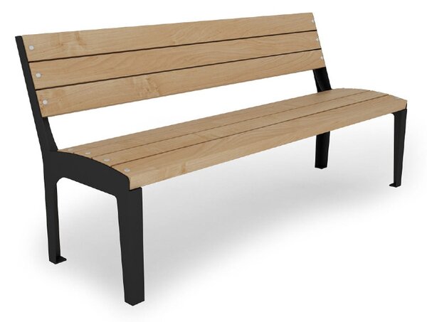 Miejska drewniana ławka na taras 150 cm dąb | Umeblowana.com