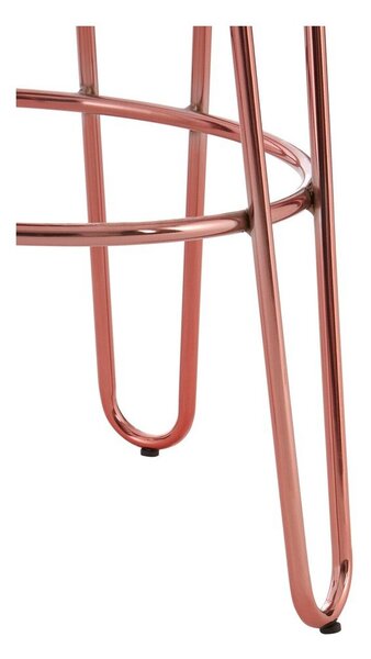 Hoker z litego drewna wiązu w naturalnym kolorze/w kolorze różowego złota (wysokość siedziska 75 cm) District – Premier Housewares