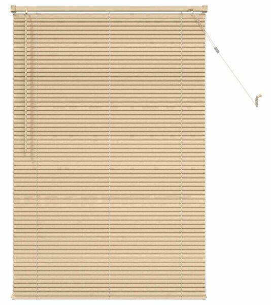 Żaluzja wenecka pvc jasnobrązowa 150 x 90 cm z drążkiem obrotowym i klipsem bezpieczeństwa