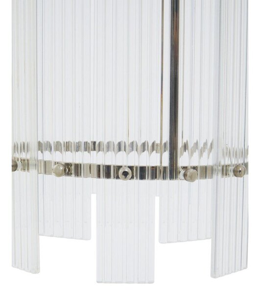 Metalowa lampa wisząca w kolorze srebra ze szklanym kloszem ø 27 cm Ritz – Premier Housewares