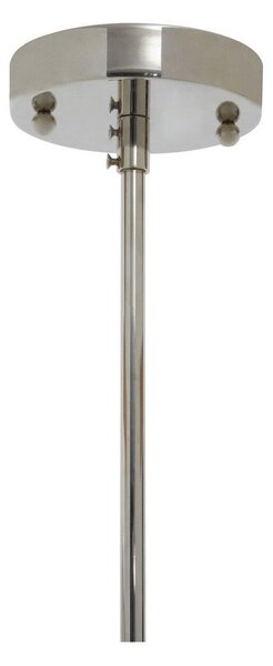 Metalowa lampa wisząca w kolorze srebra ze szklanym kloszem ø 27 cm Ritz – Premier Housewares