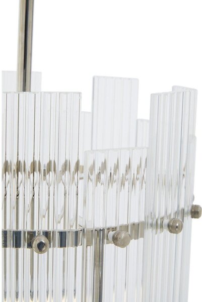 Metalowa lampa wisząca w kolorze srebra ze szklanym kloszem ø 27 cm Ritz – Premier Housewares