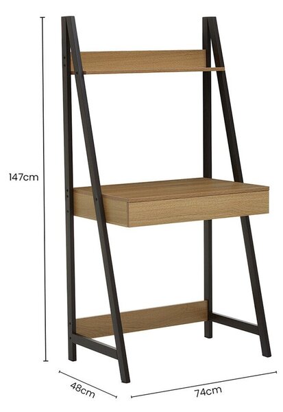 Biurko w dekorze dębu 48x74 cm Bradbury – Premier Housewares