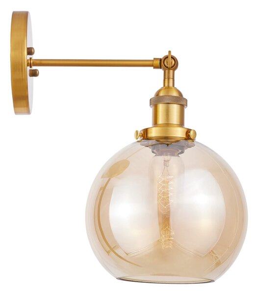 LAMPA ŚCIENNA KINKIET LOFT MOSIĘŻNO-BURSZTYNOWA NAVARRO