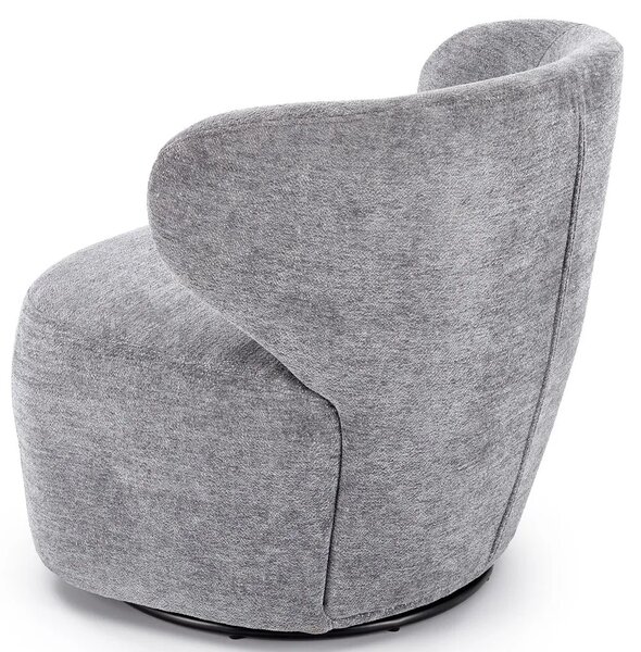 Popielaty obrotowy fotel wypoczynkowy L6-G58