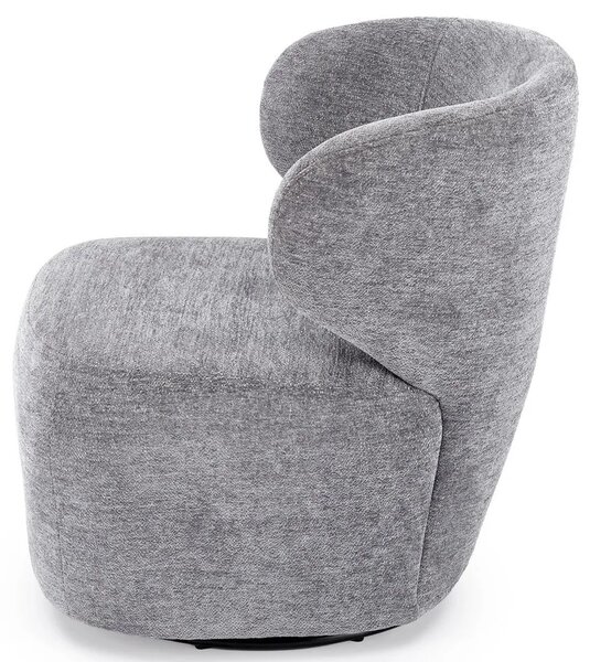 Popielaty obrotowy fotel wypoczynkowy L6-G58