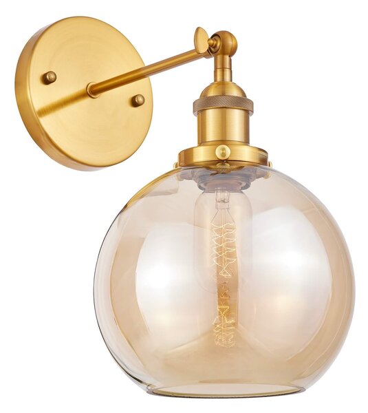 LAMPA ŚCIENNA KINKIET LOFT MOSIĘŻNO-BURSZTYNOWA NAVARRO