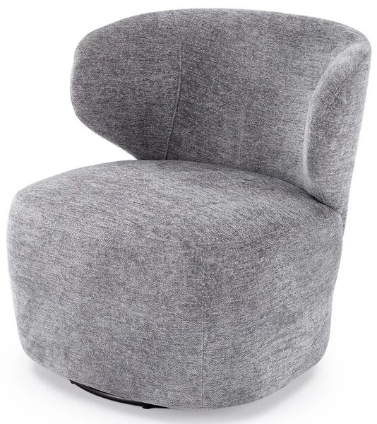 Popielaty obrotowy fotel wypoczynkowy L6-G58