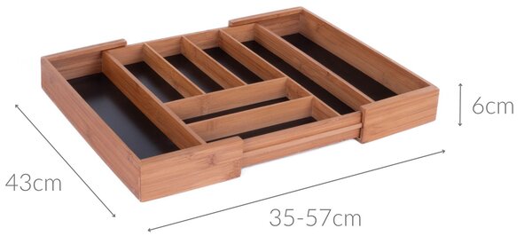 Organizer na sztućce do szuflady, 35 - 57 cm