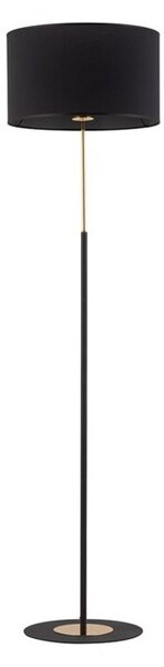 Lampa podłogowa LORD 5153 TK Lighting czarno-złota, E27, nowoczesna stojąca do salonu, włącznik sznurkowy