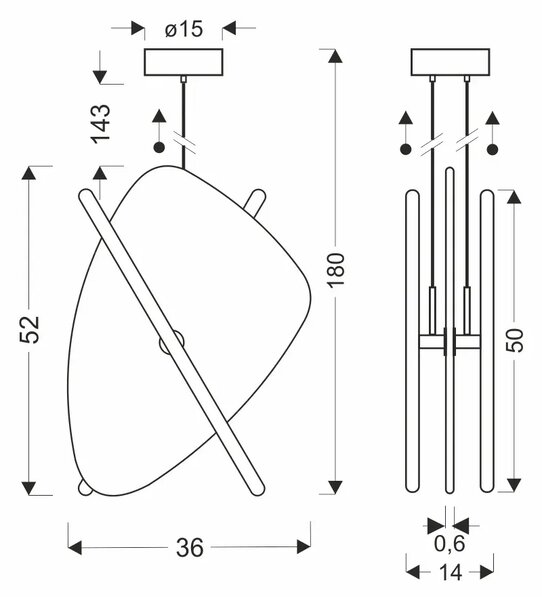 Nowoczesna szklana lampa wisząca LED C5-H49