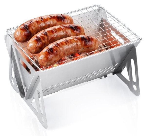 Grill węglowy stalowy składany 21x16,5x12,5 cm