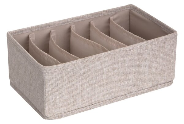 Beżowy organizer do szuflady z przegródkami Bigso Box of Sweden Drawer, 16,5x11 cm