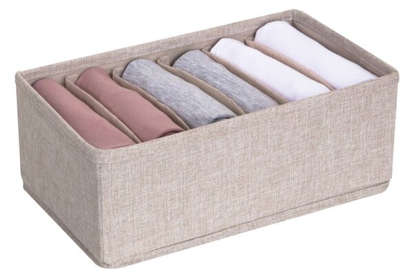 Beżowy organizer do szuflady z przegródkami Bigso Box of Sweden Drawer, 16,5x11 cm