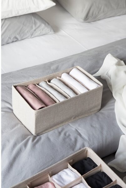 Beżowy organizer do szuflady z przegródkami Bigso Box of Sweden Drawer, 16,5x11 cm
